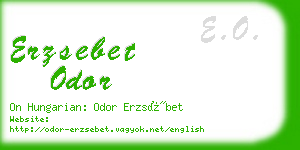 erzsebet odor business card